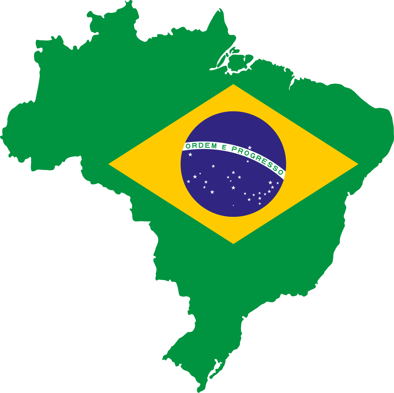 Croquis de Brasil con bandera Copa América
