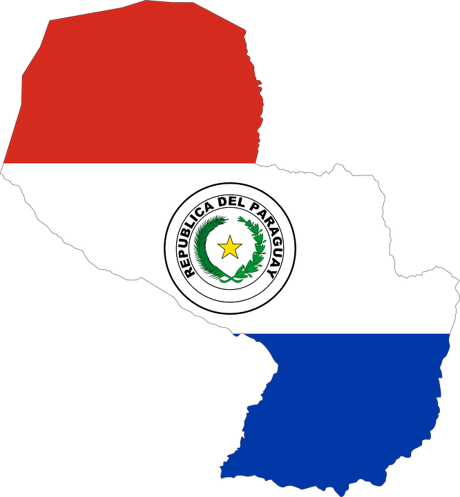 Croquis de Paraguay con bandera Copa América