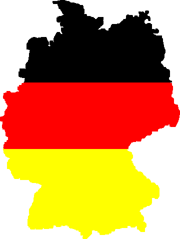 Croquis de Alemania con bandera mundial